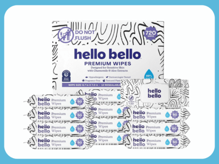 Hello Bello Premium Wipes Designed for Sensitive Skin with Chamomile & Aloe