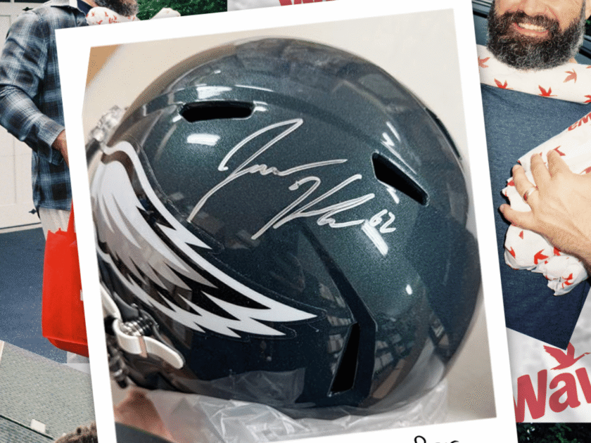 Jason Kelce Signed Helmet