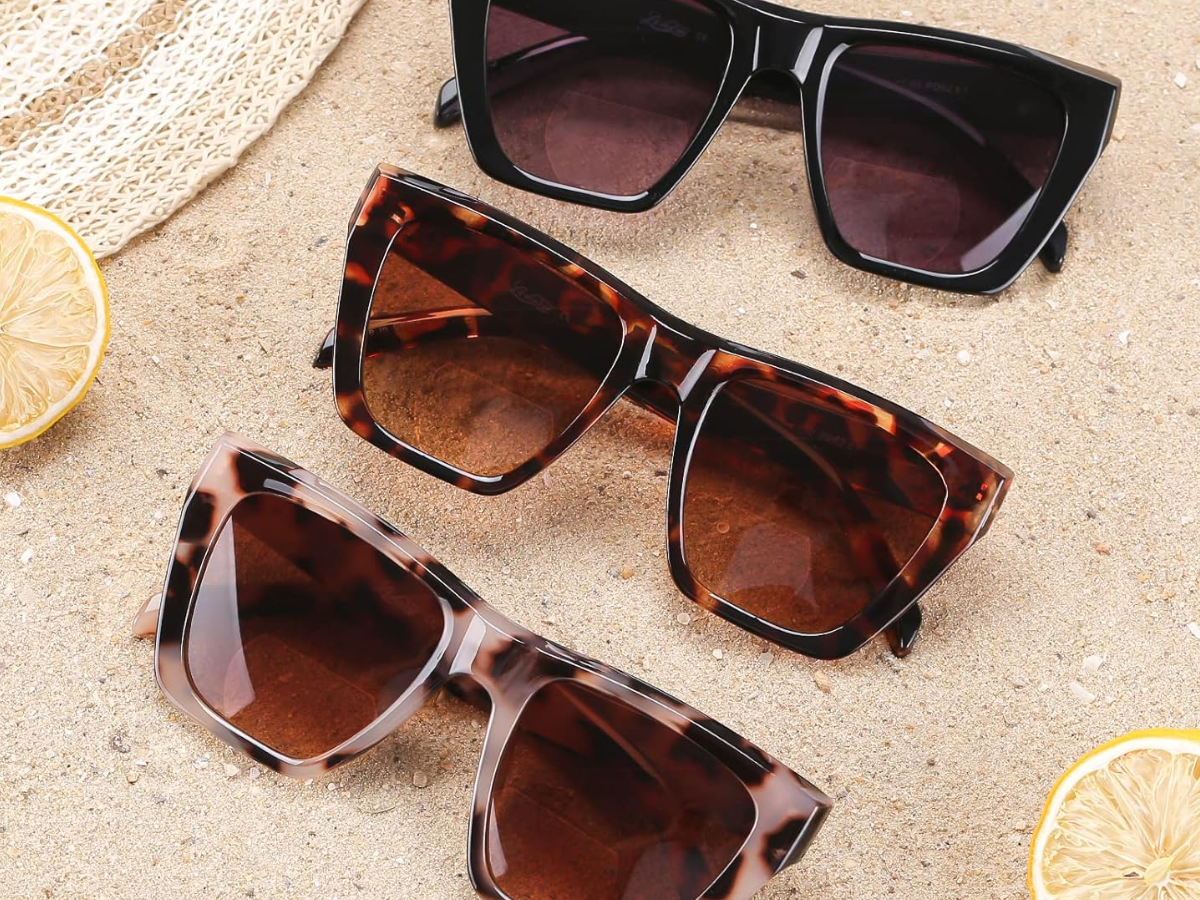 LADEESSE 3 Pack Bifocal Reader Sunglasses