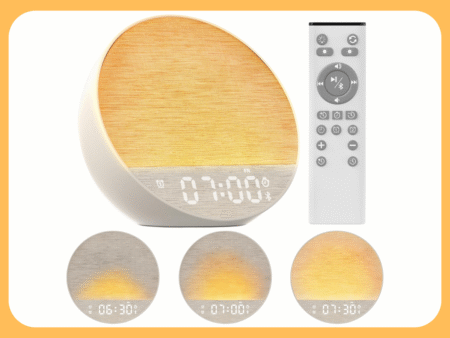 MOFOYEAH Tap to Snooze Sunrise Alarm Clock with Sound Machine