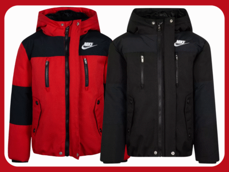 Nike Boys' Outdoor Woven Hooded Color Blocked Jacket