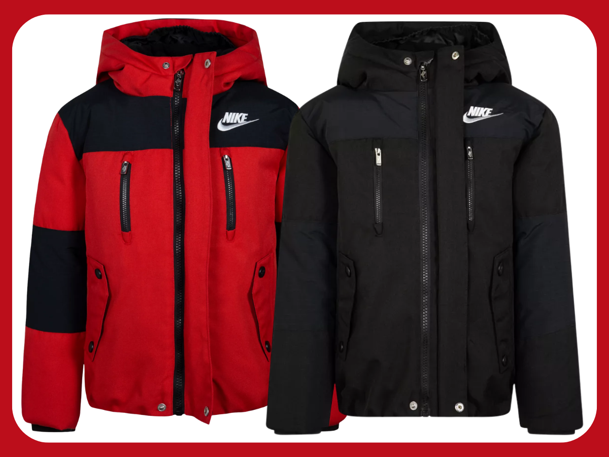 Nike Boys' Outdoor Woven Hooded Color Blocked Jacket