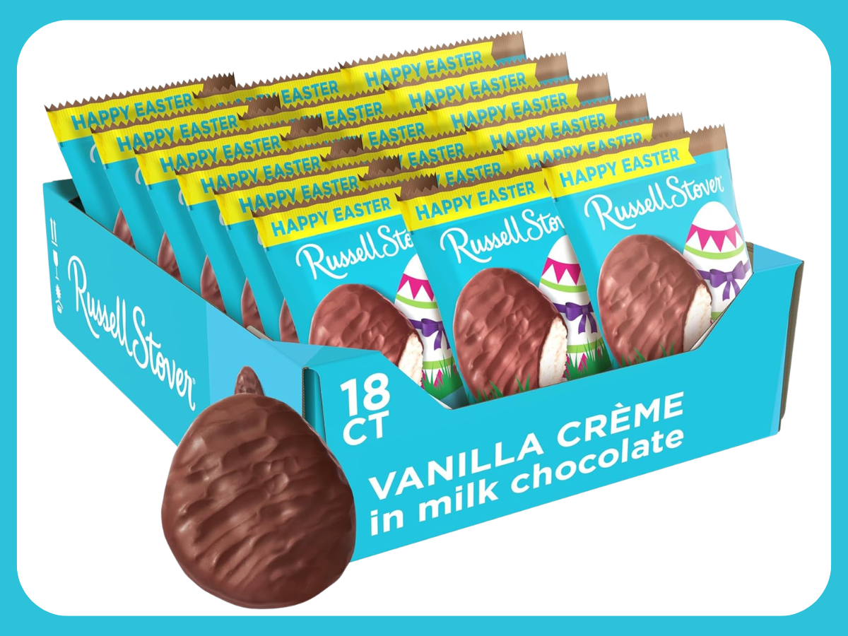 RUSSELL STOVER Easter Vanilla Creme Milk Chocolate Easter Egg Pack of 18