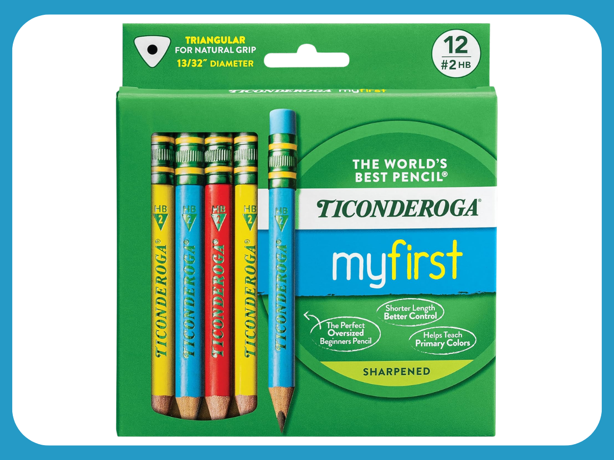 Ticonderoga My First Short Triangular Wood Cased Pencils