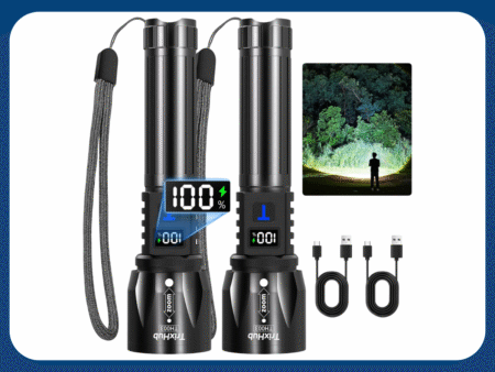 Trixhub Rechargeable Flashlights High Lumens 2 Pack