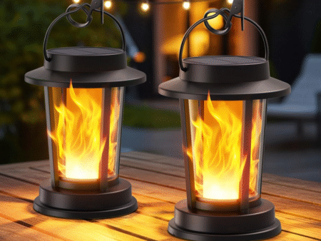 WdtPro Solar Lanterns Outdoor Waterproof 2 Pack