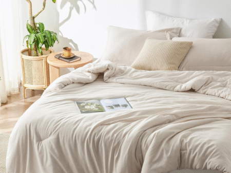 bedsure comforter set beige