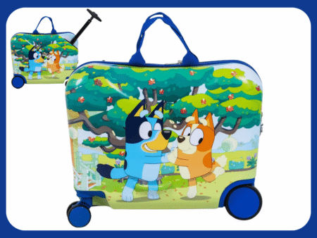 bluey rid on luggage