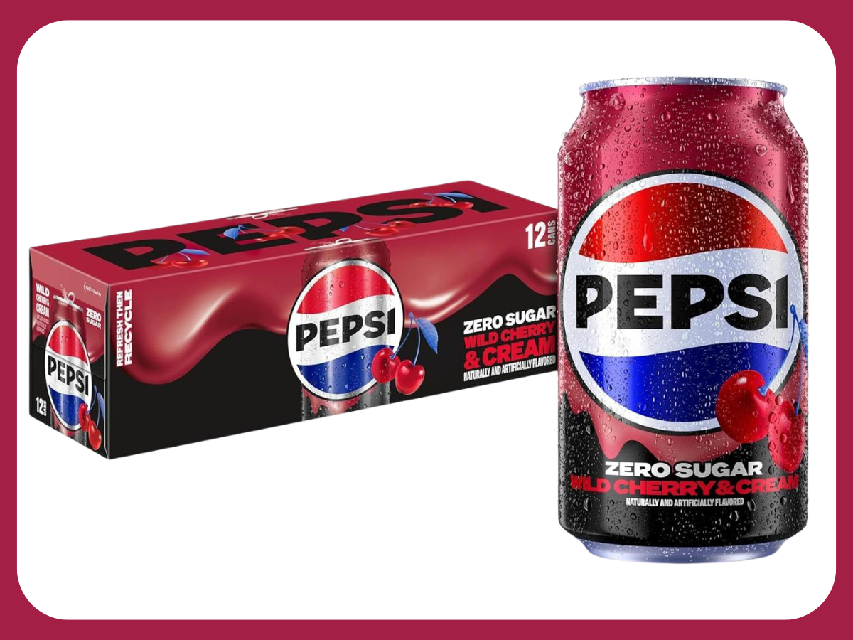 cherry pepsi and cream 12 pack case zero sugar