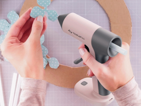 pink tilswall hot glue gun corldless