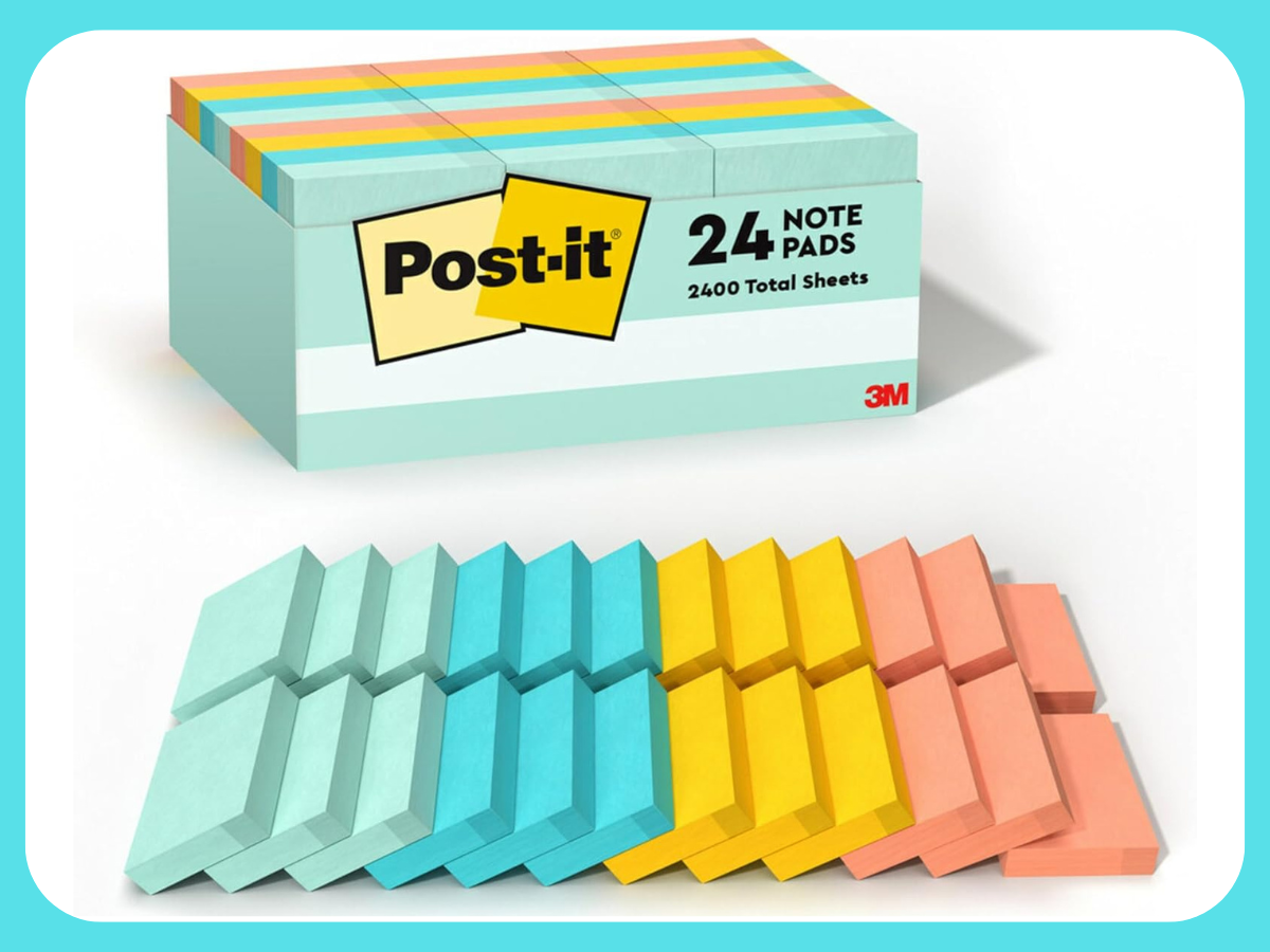 post it notes 24 pack half cards