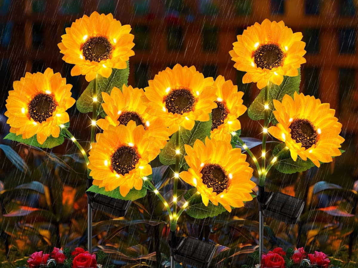 solar sunflower lights